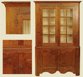 Large Hepplewhite Corner Cupboard