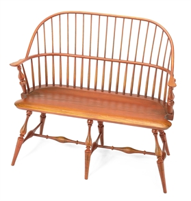 44" Bow Back Settee