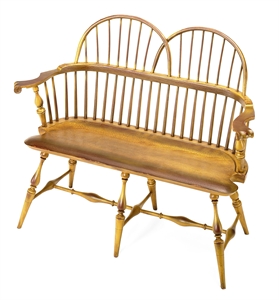 44" Double Bow Back Settee