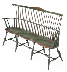 66" Triple Oval Settee w/Comb
