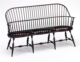 66" Triple Oval Bow Back Settee