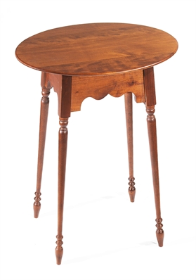 Oval Table w/Turned Leg