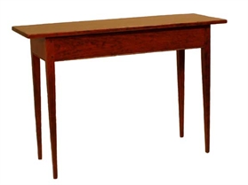 Cherry Sofa Table With Hepplewhite Leg & Shaker Skirt