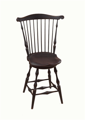 26'' 9 Spindle Fanback Bar Stool